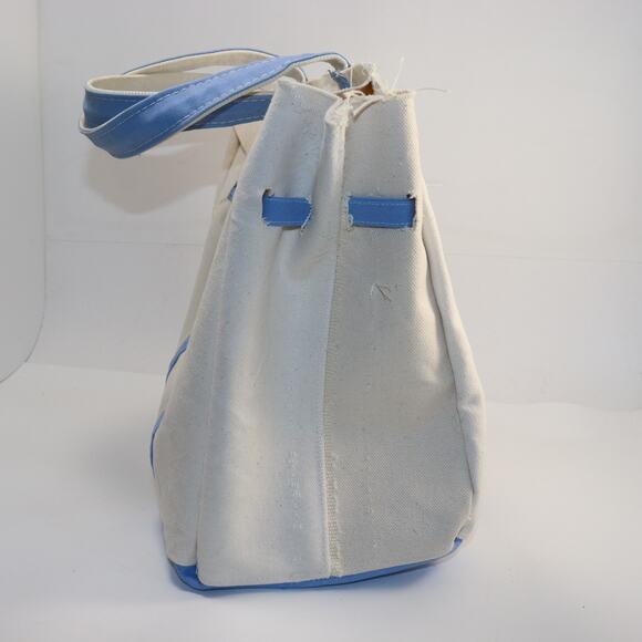 Handmade Upcycled Boat and Tote Bag – Blue Trim – Brand New - Picture 4 of 6